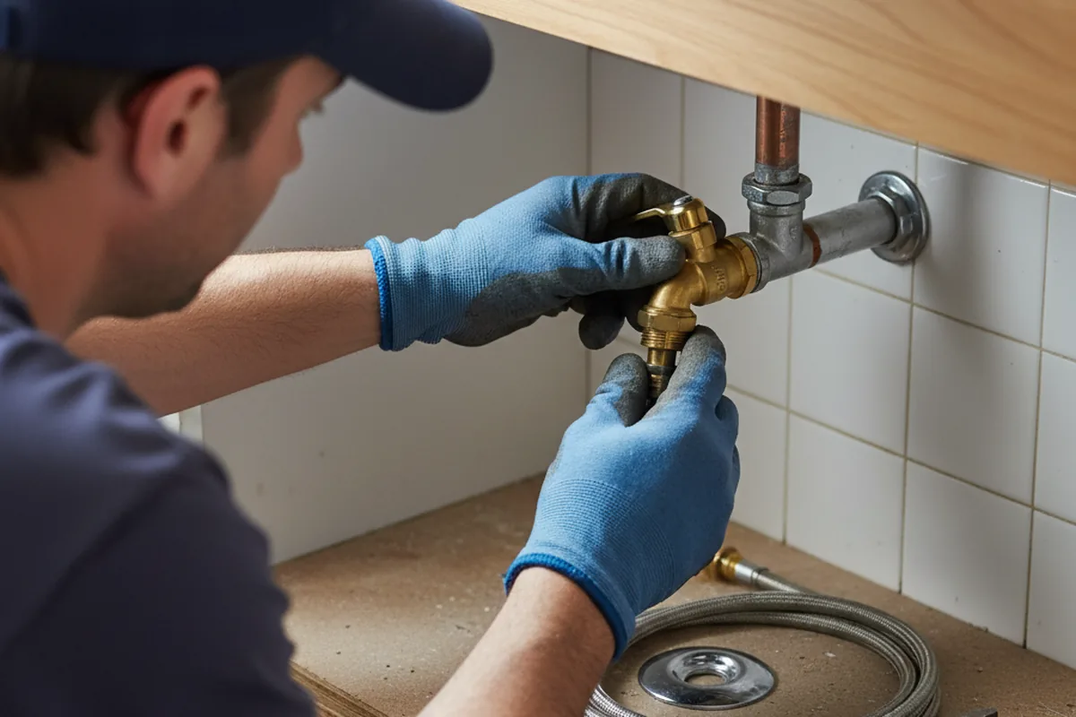 Shutoff valve and fitting work during Emergency Plumbing in Fenton
